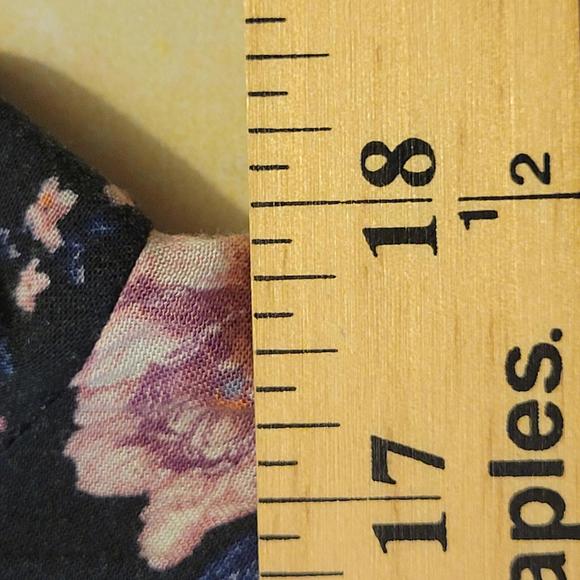 American Eagle Outfitters Black Floral V Neck Boho Maxi Dress Women Size M - Picture 4 of 9